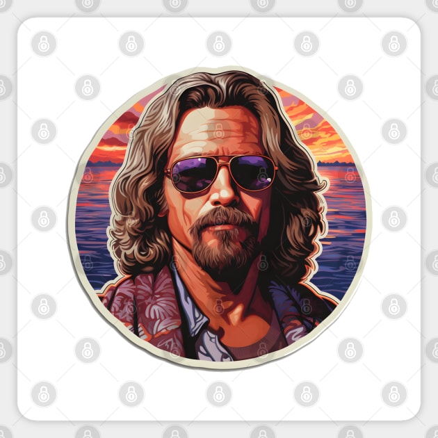 The Big Lebowski - Dude with Sunglasses - Movies - 90s - Pop Culture Sticker by Forgotten Flicks